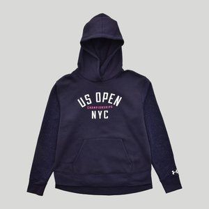 NWOT - US OPEN UNDER ARMOUR WOMEN'S PERFORMANCE NAVY HOODIE - SMALL